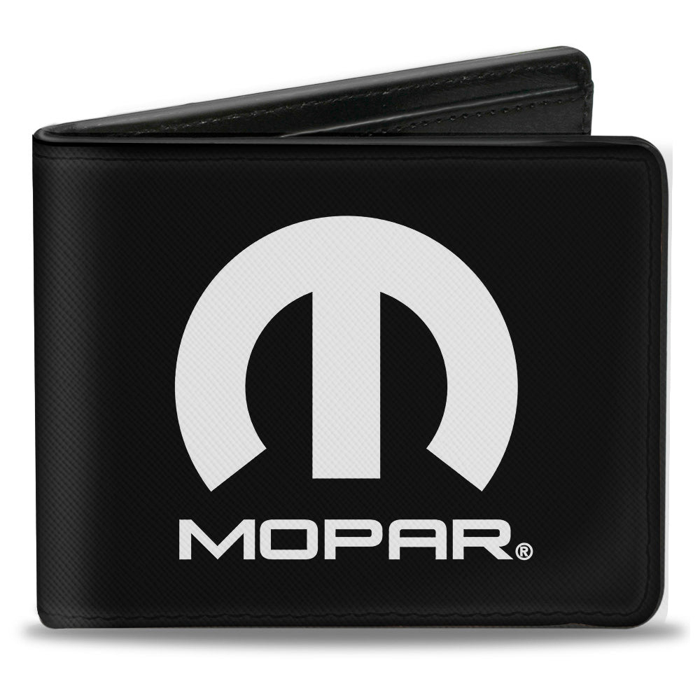 Mopar Logo Black & White Bi-Fold Wallet