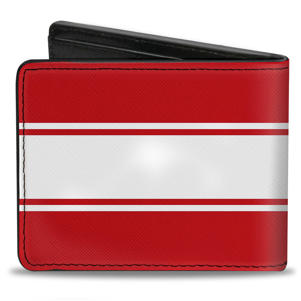 Ford Mustang GT CS Stripe Red & White Bi-Fold Wallet