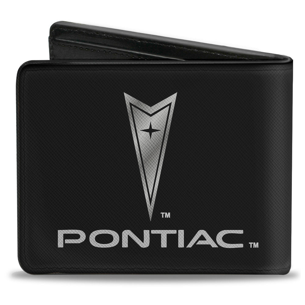 Pontiac Black & Silver Logo Bi-Fold Wallet