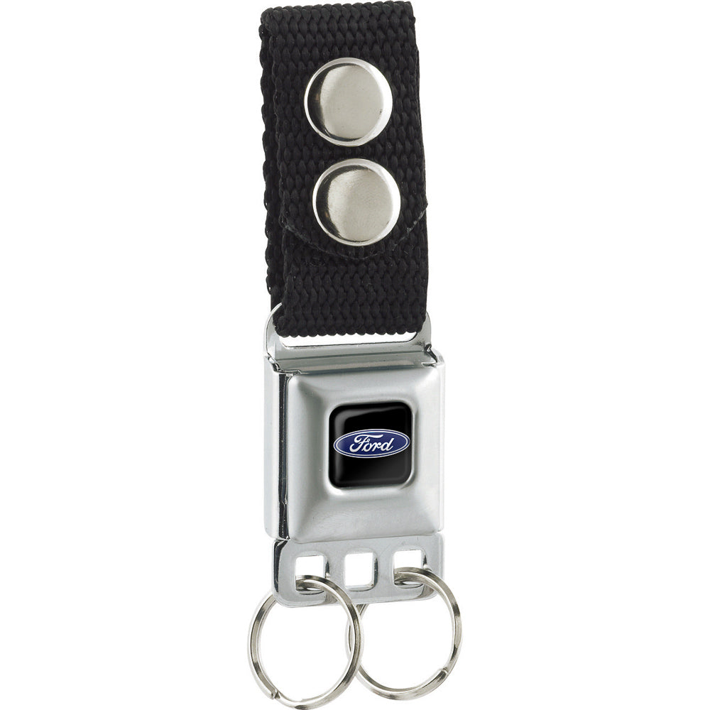 Ford Oval Logo Black & Blue Keychain