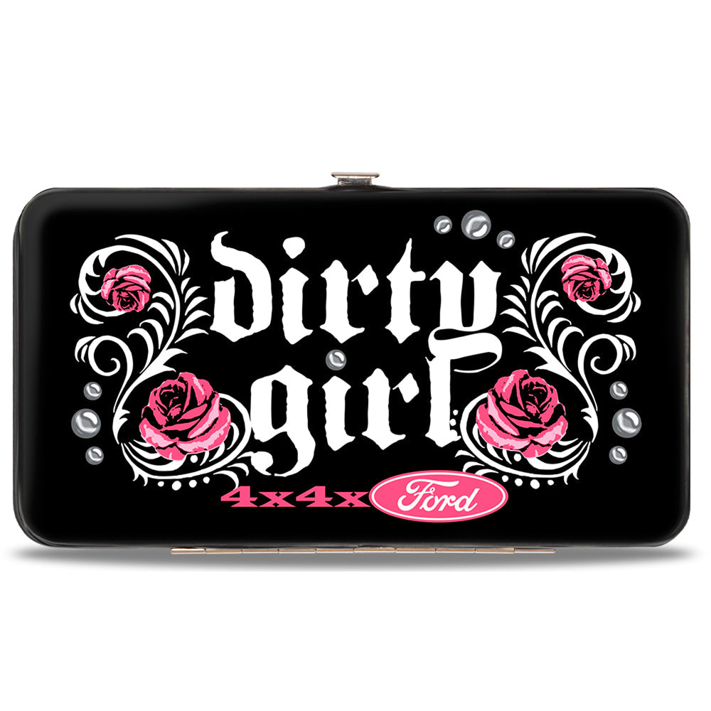 Ford Floral Dirty Girl 4x4 Black & Pink Hinged Wallet