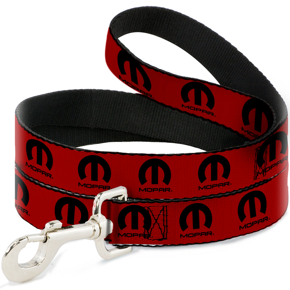 Mopar Logo Red & Black Dog Leash