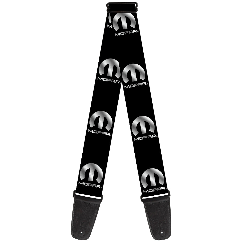 Mopar Logo Black & Silver Gradient Guitar Strap