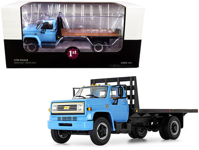 Chevrolet C65 Flatbed Truck Blue and Black 1/34 Diecast