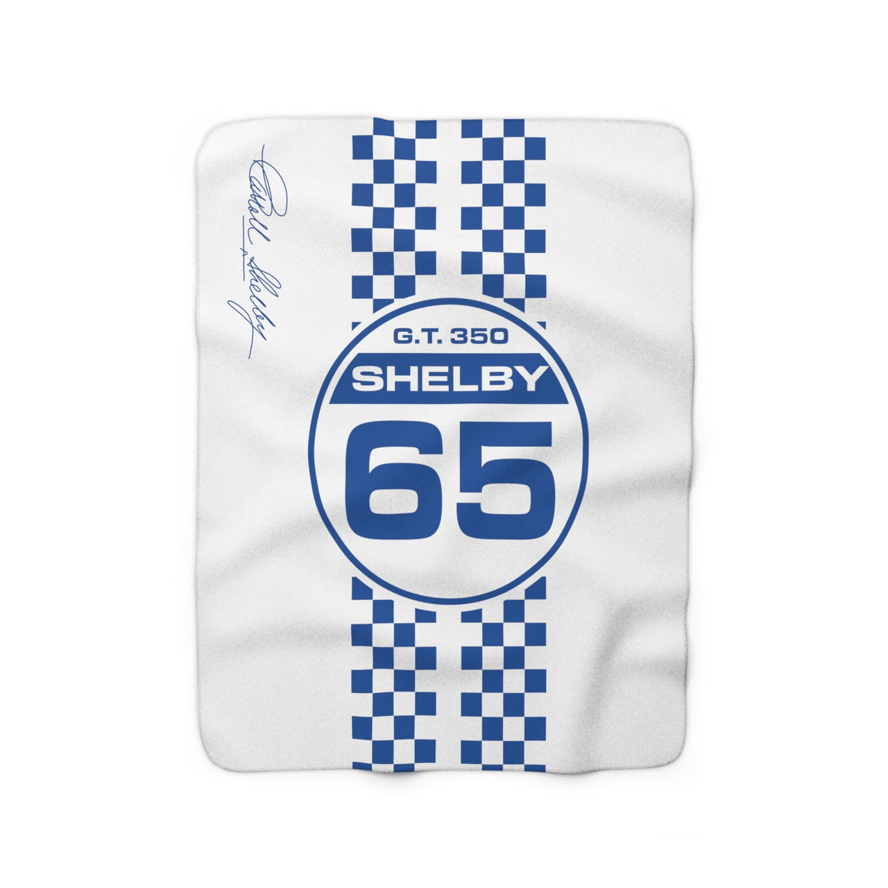 carroll-shelby-65-racing-checkers-decorative-white-and-blue-sherpa-blanket-corvette-store-online