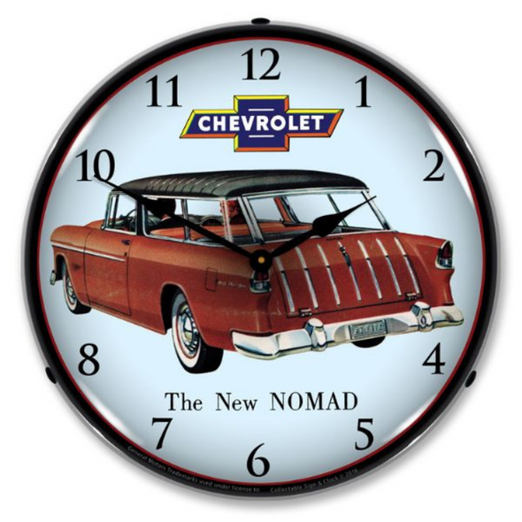 1955 Chevrolet Nomad Lighted Wall Clock