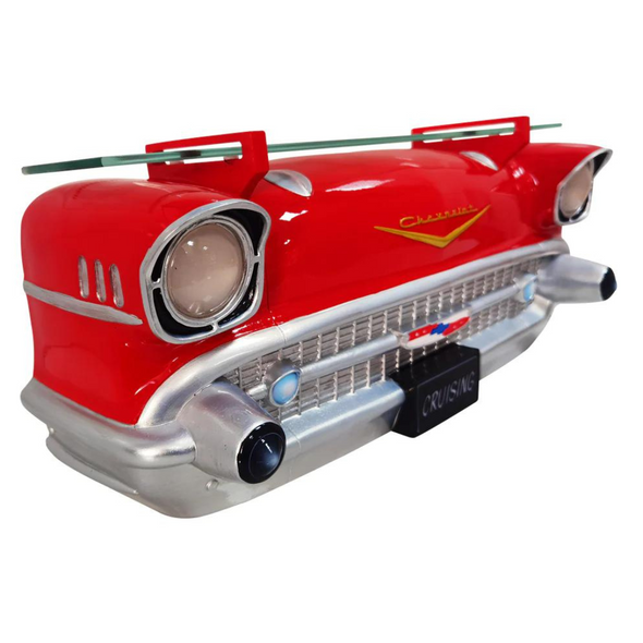 1957 Chevrolet Bel Air Floating Wall Shelf - Red