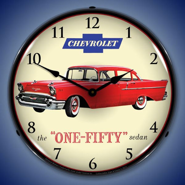 1957 Chevrolet One Fifty Lighted Clock