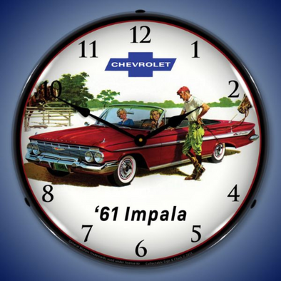1961 Chevrolet Impala Convertible Lighted Clock