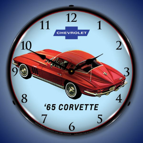 1965 Corvette Coupe Lighted Wall Clock