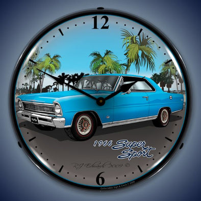 1966-chevy-nova-lighted-clock-blue