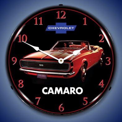 1967 Chevy Camaro Convertible Lighted Clock