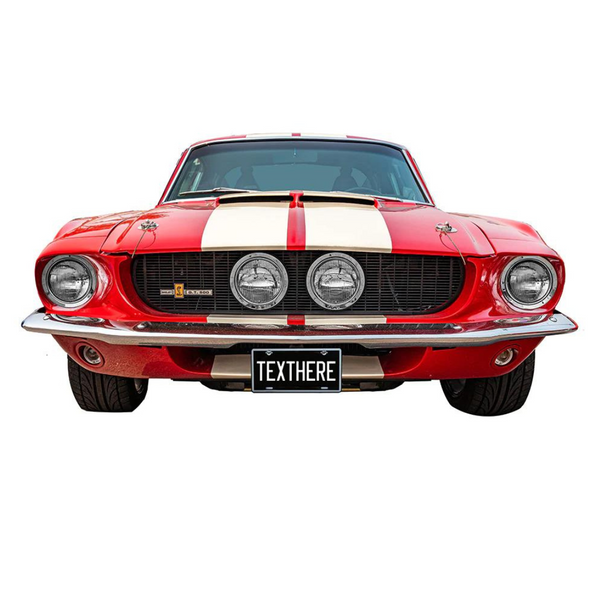 1967 Shelby Mustang GT500 Fastback Front Bumper Metal Sign - Personalized License Plate