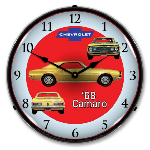1968-camaro-lighted-wall-clock