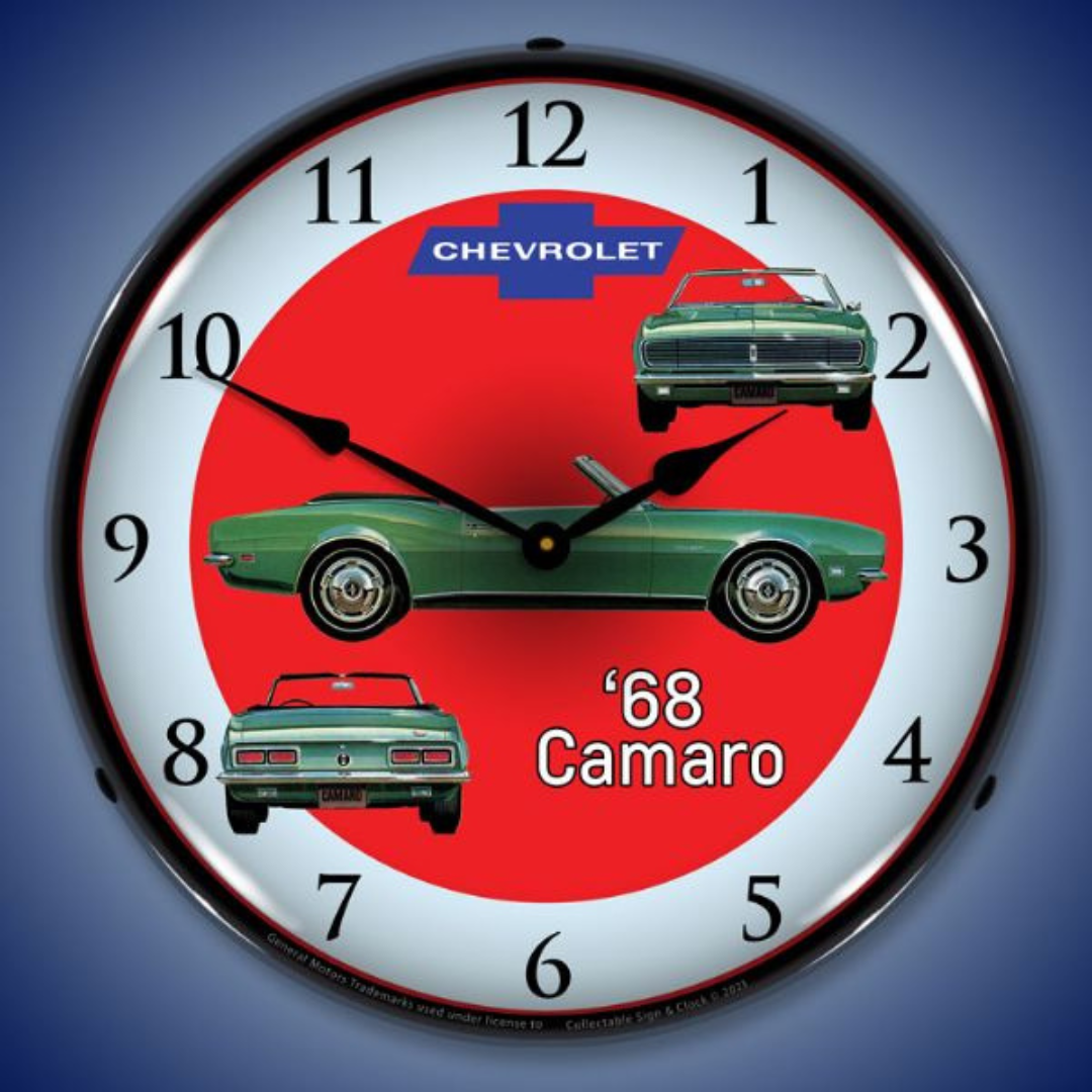 1968-camaro-rs-convertible-lighted-wall-clock