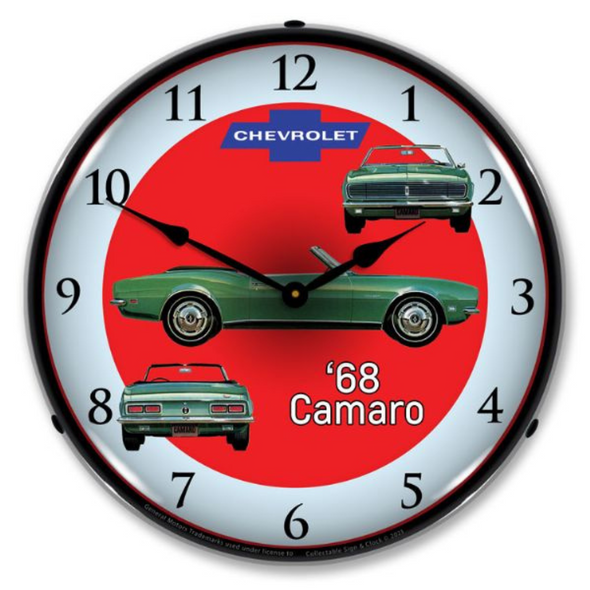 1968-camaro-rs-convertible-lighted-wall-clock