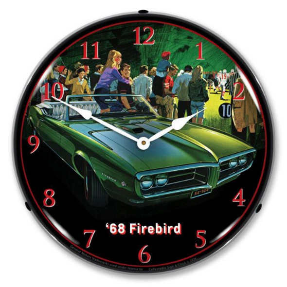 1968 Pontiac Firebird Lighted Clock