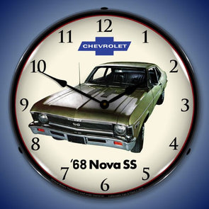 1968 Nova Super Sport Lighted Clock