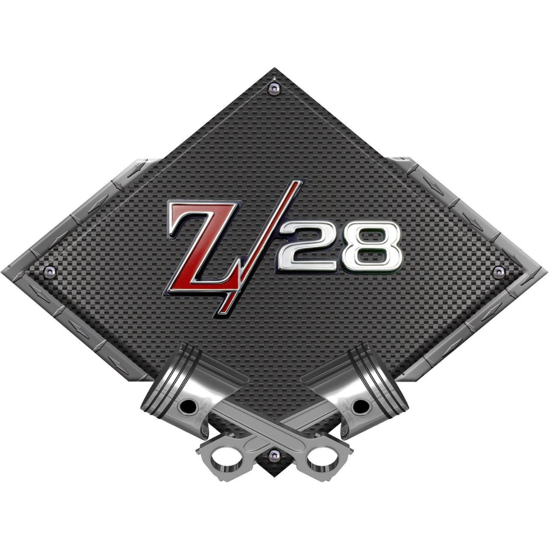 1969-camaro-z-28-black-diamond-cross-pistons-steel-sign