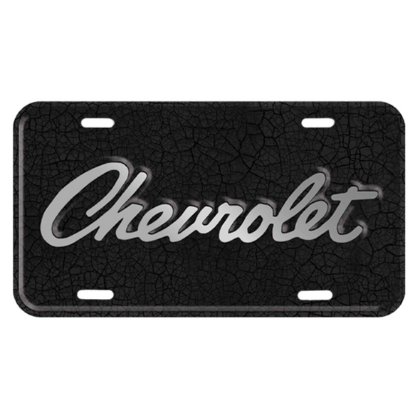 1969 Chevrolet Logo Crackle License Plate