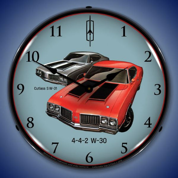 1970 442 W-30 & W-31 Oldsmobile Lighted Clock