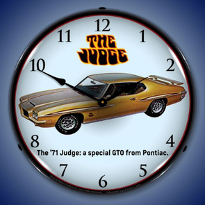 1971 A Special Pontiac GTO Judge Lighted Wall Clock