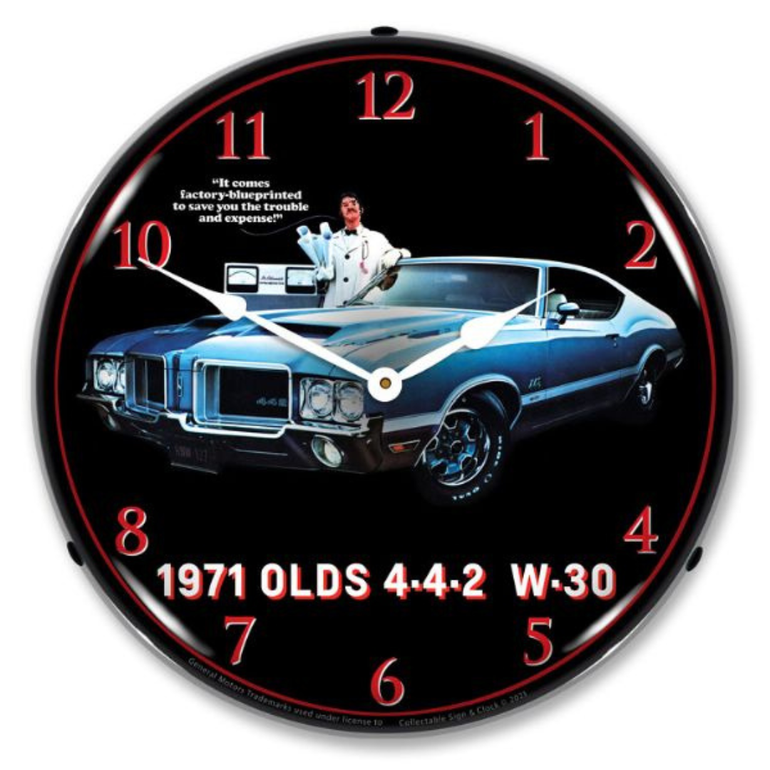 1971-oldsmobile-442-w-30-lighted-clock