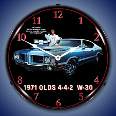 1971 Oldsmobile 442 W-30 Lighted Clock