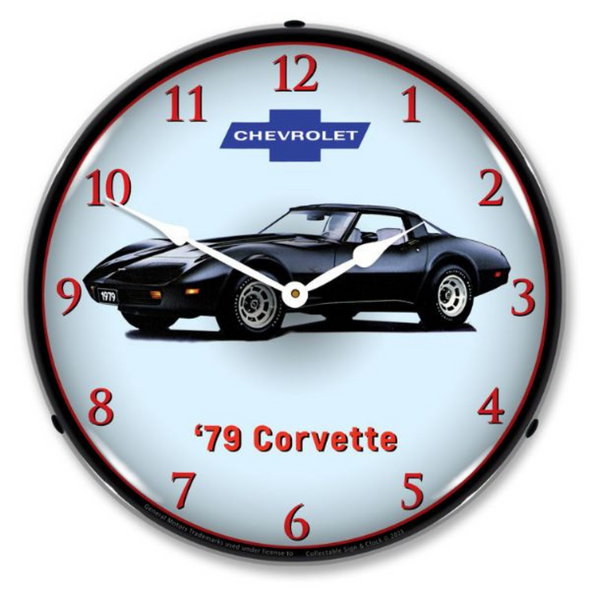 1979 C3 Corvette Lighted Wall Clock