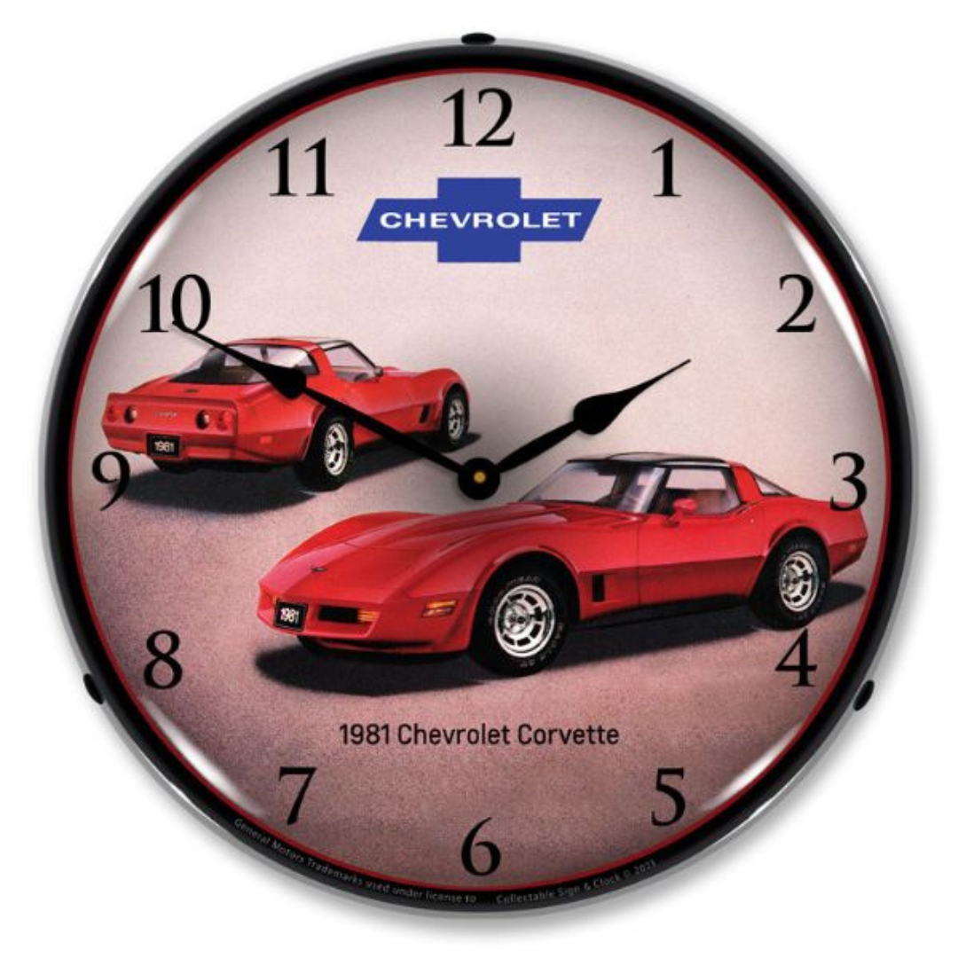 1981-c3-corvette-lighted-wall-clock