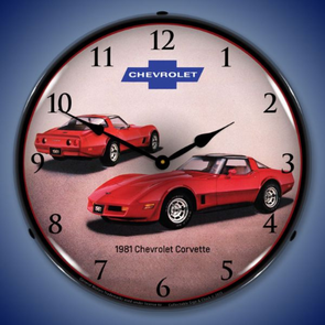 1981 C3 Corvette Lighted Wall Clock