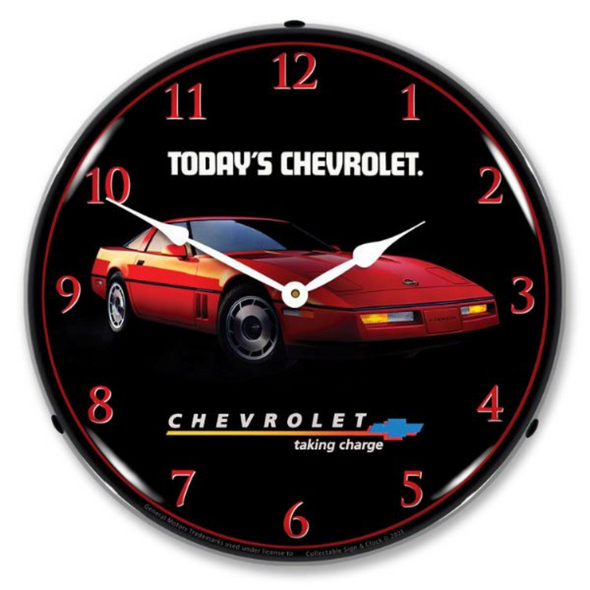 1984-corvette-todays-chevrolet-lighted-wall-clock