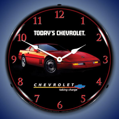 1984-corvette-todays-chevrolet-lighted-wall-clock