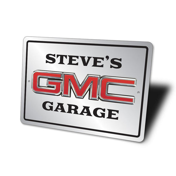Personalized GMC Garage - Aluminum Sign