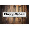 Chevy Bel Air Cruisin' Chevy Style - Aluminum Sign