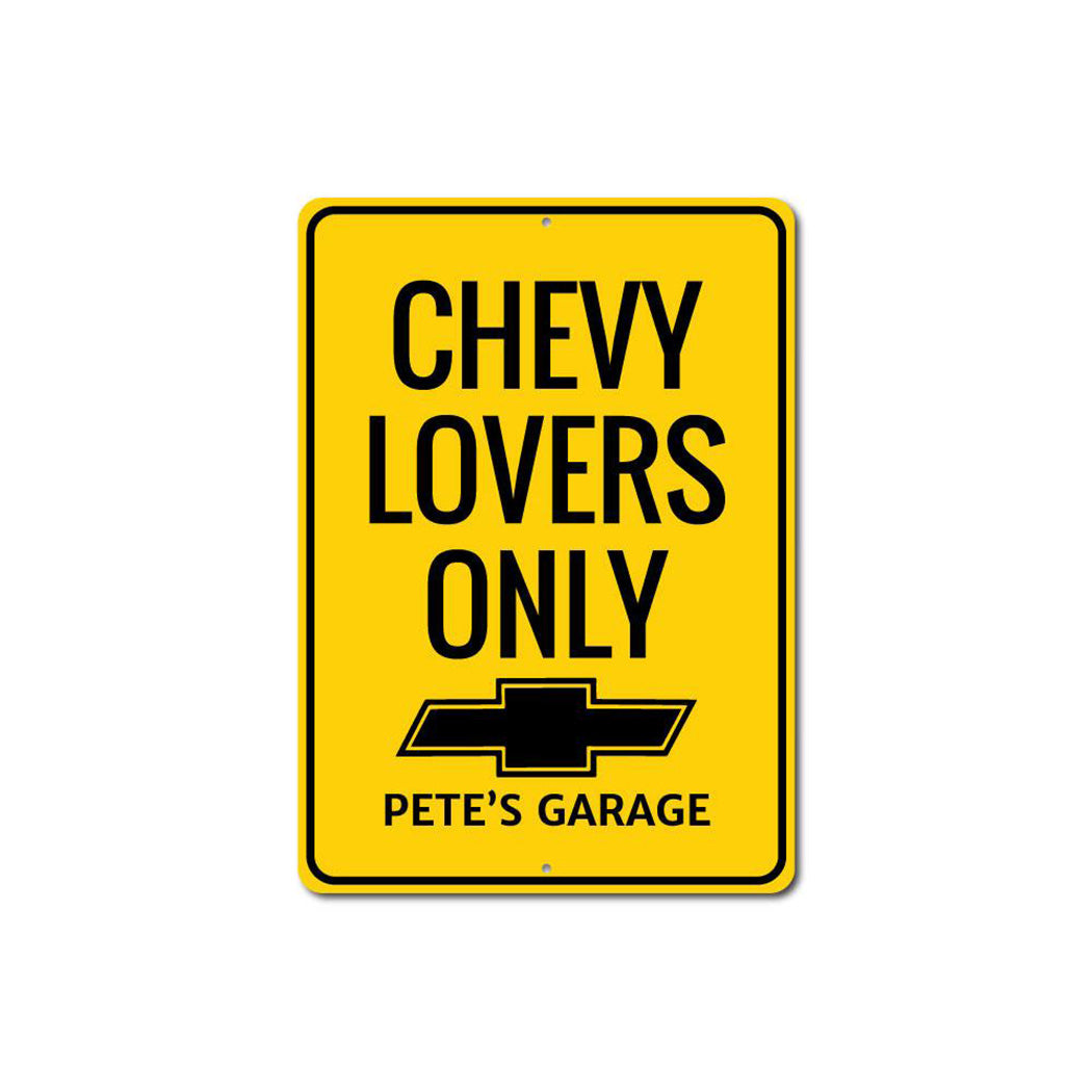 personalized-chevy-lovers-only-aluminum-sign