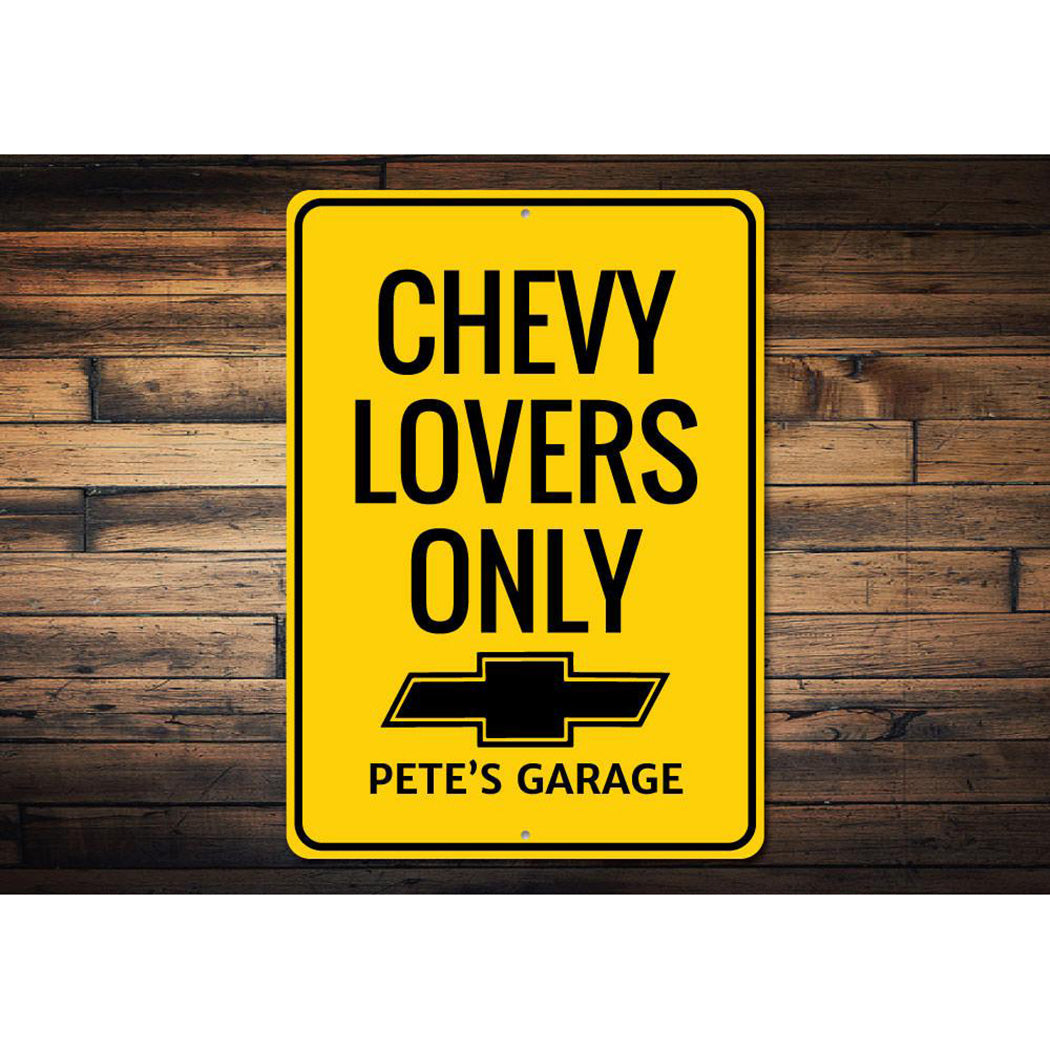 personalized-chevy-lovers-only-aluminum-sign