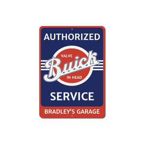 Personalized Buick Authorized Service - Aluminum Sign