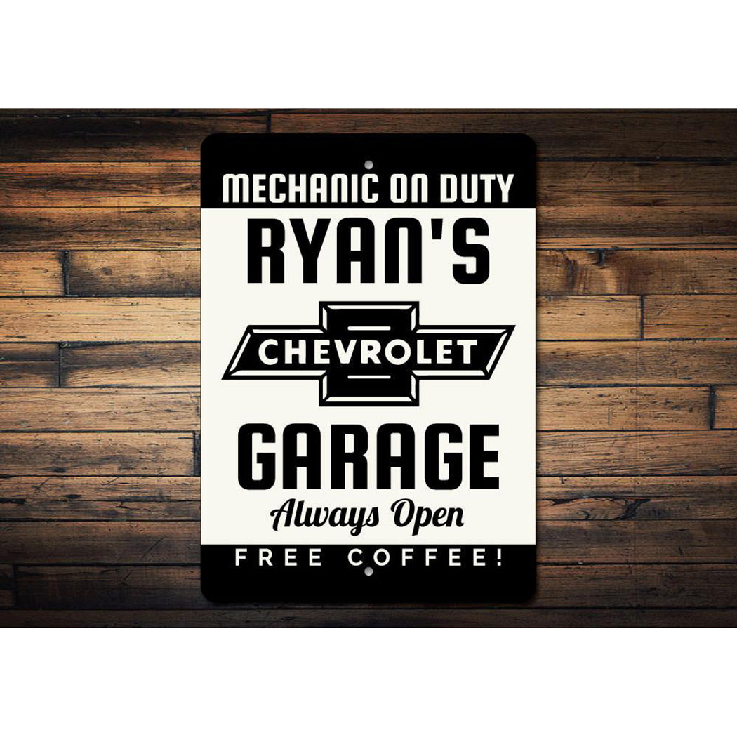 personalized-chevy-garage-aluminum-sign