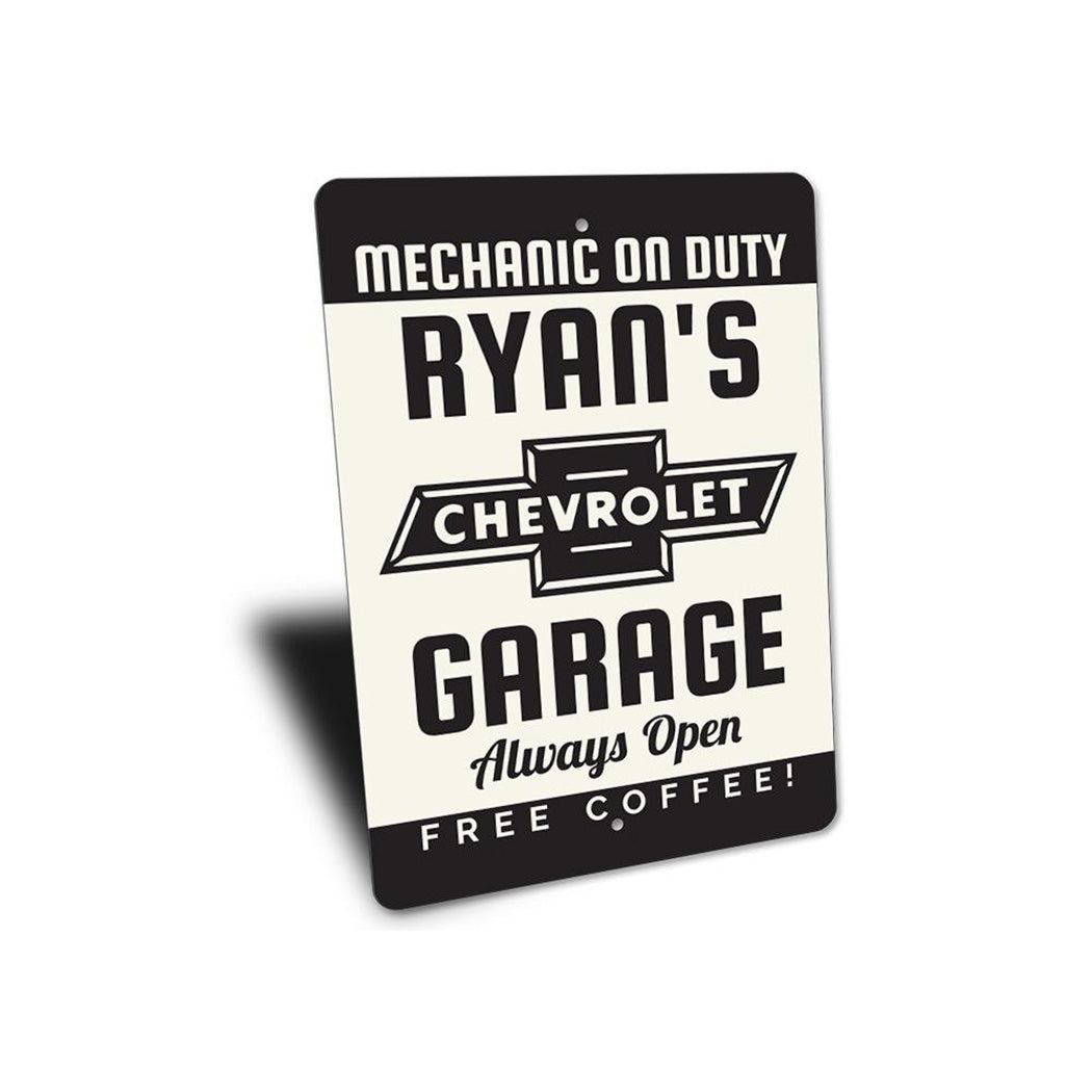 personalized-chevy-garage-aluminum-sign