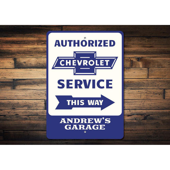 personalized-chevrolet-authorized-service-aluminum-sign