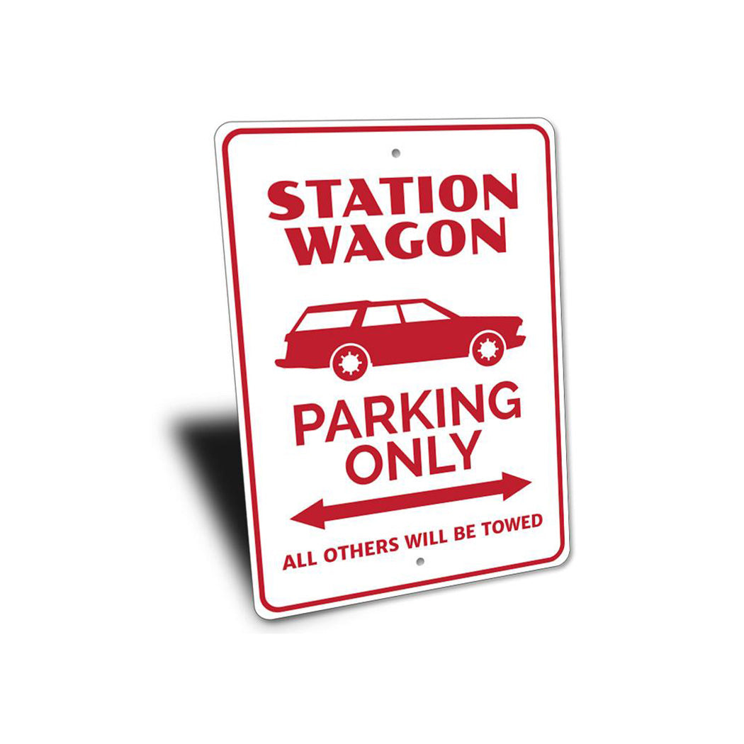 station-wagon-parking-only-aluminum-sign