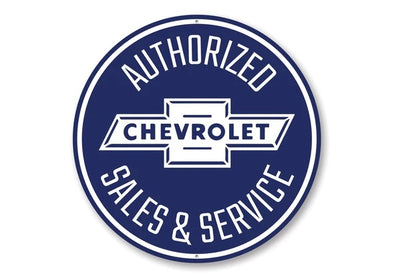 Authorized Chevrolet Sales and Service - Aluminum Sign