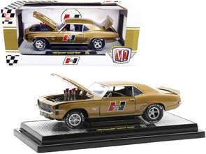 1969-chevrolet-camaro-ss-rs-gold-metallic-with-black-stripes-hurst-limited-edition-to-9600-pieces-worldwide-1-24-diecast-model-car-by-m2-machines