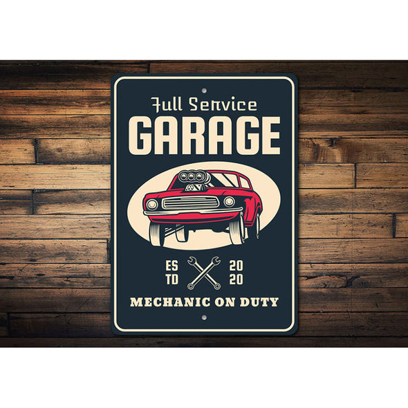 Full Service Garage - Aluminum Sign