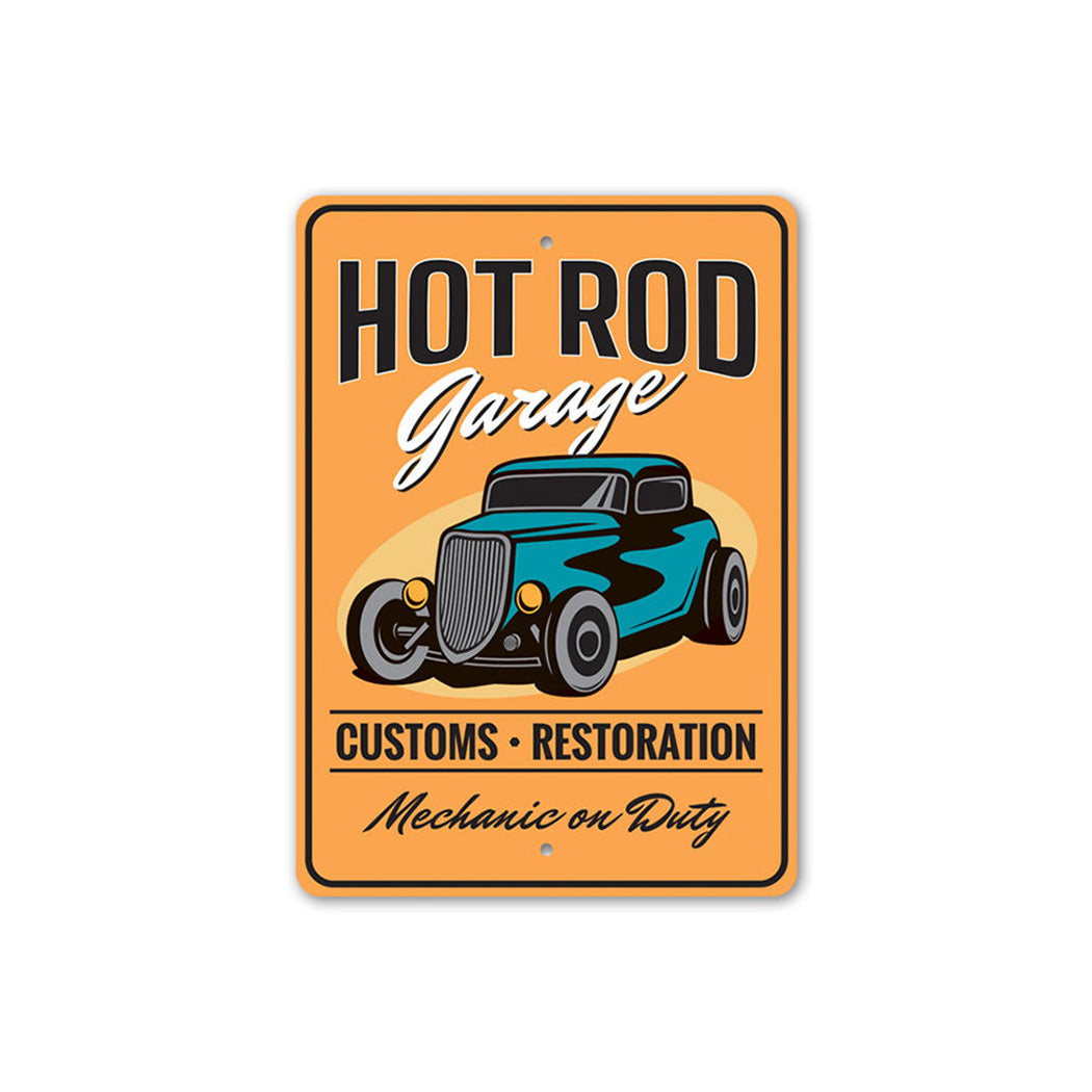 hot-rod-garage-mechanic-on-duty-aluminum-sign