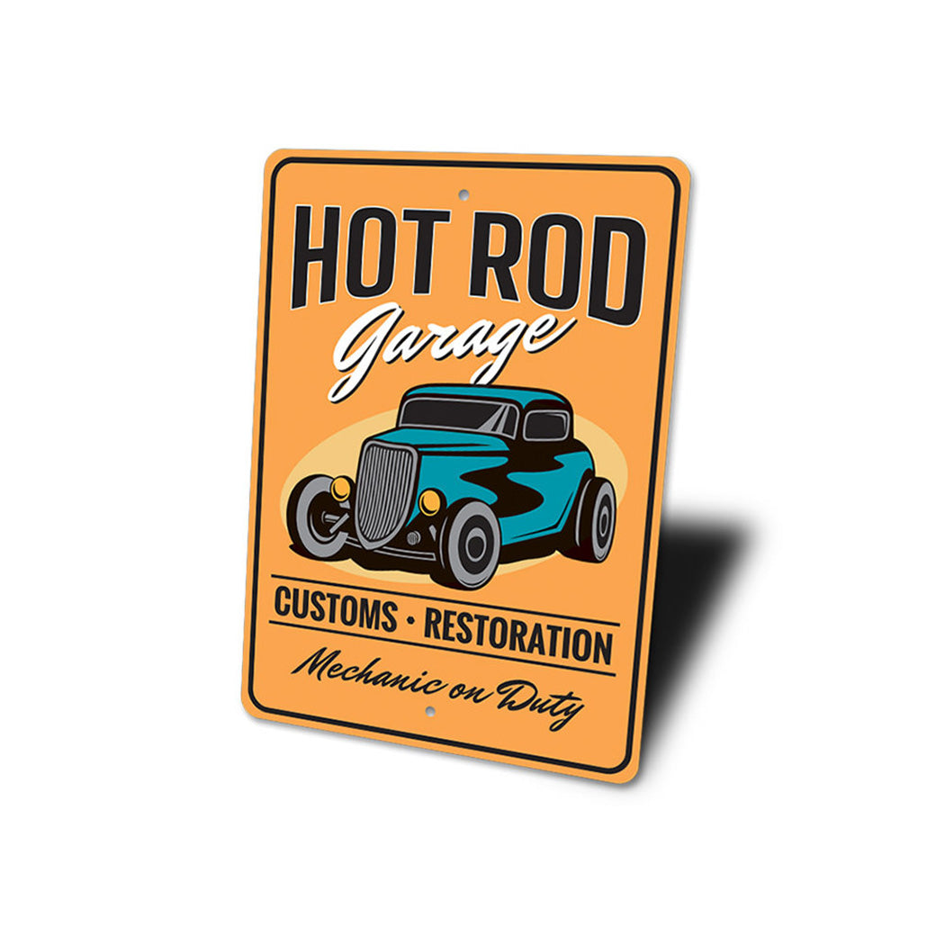 hot-rod-garage-mechanic-on-duty-aluminum-sign