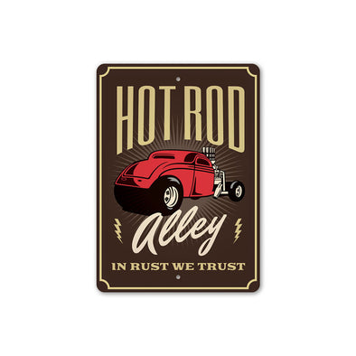 Hot Rod Alley - Aluminum Sign