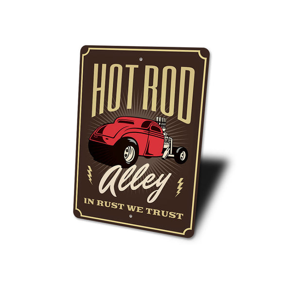 Hot Rod Alley - Aluminum Sign