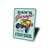 Personalized Garage Cold Beer & Hot Rods - Aluminum Sign